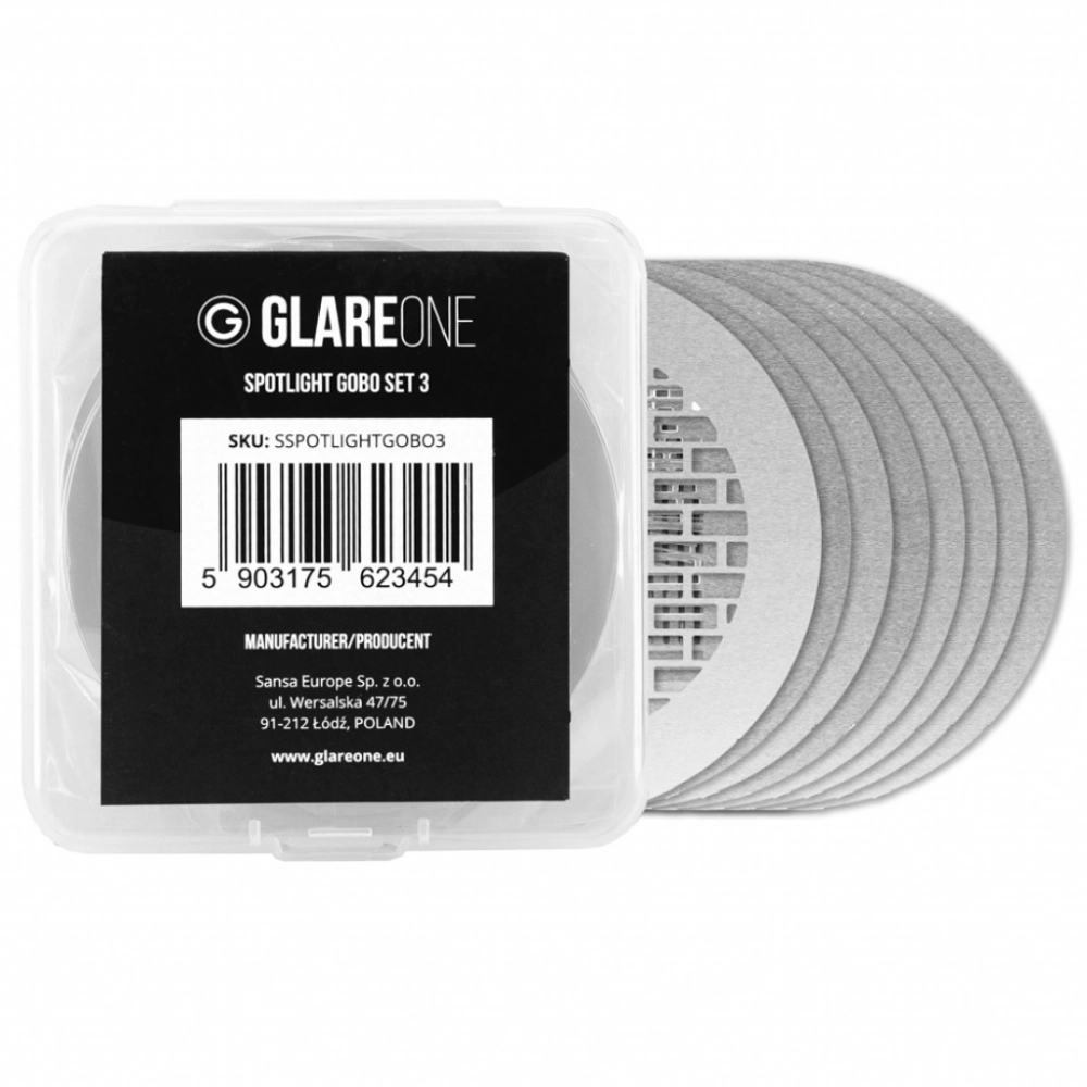 GlareOne Zestaw Spotlight Gobo Set 3