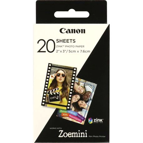 Canon Papier fotograficzny ZINK(TM) 5 � 7,6 cm 20 ark.