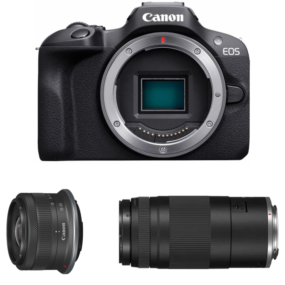 Canon EOS R100 + RF-S 18-45 f/4.5-6.3 IS STM + RF 75-300 f/4-5.6 20 rat 0%