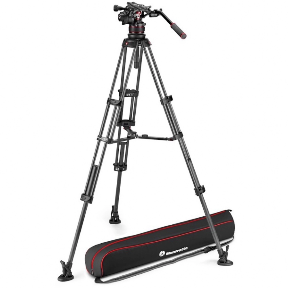 Manfrotto Twin Carbon z g�owic� 612 ze �rodkow� rozp�rk� (MVK612TWINFC) Pro Video