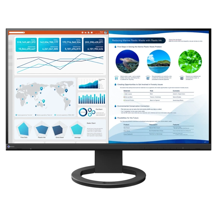 EIZO FlexScan EV2740S-BK czarny