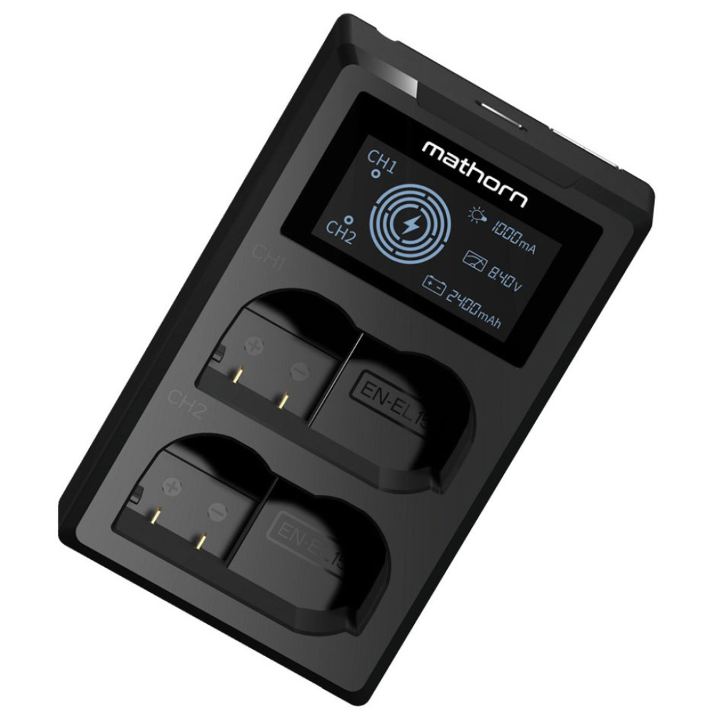 Mathorn dwukana�owa MBC-D210 USB-C do Nikon EN-EL15