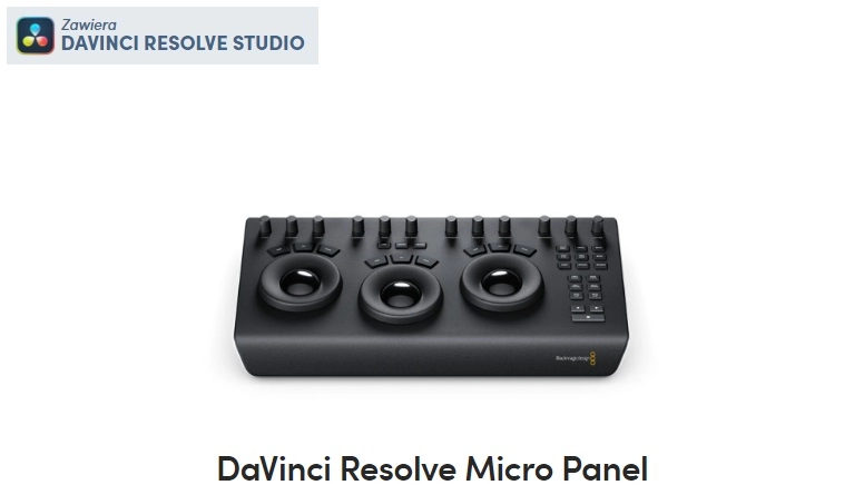 Blackmagic DaVinci Resolve Micro Panel (w zestawie DaVinci Resolve Studio)