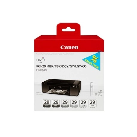 Canon PGI-29 MBK/PBK/DGY/GY/LGY/CO Multipack