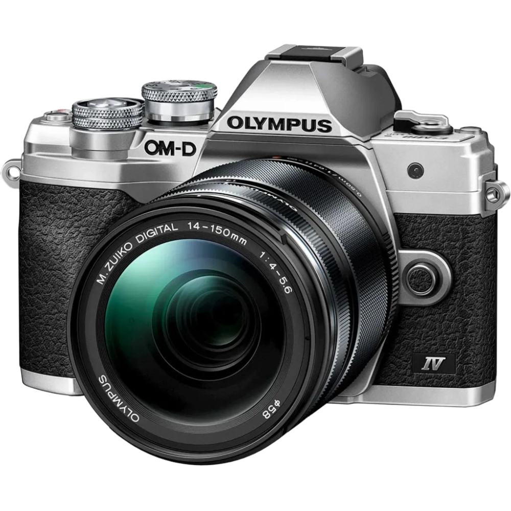 OM System OM-D E-M10 Mark IV body srebrny + ED-14-150II czarny