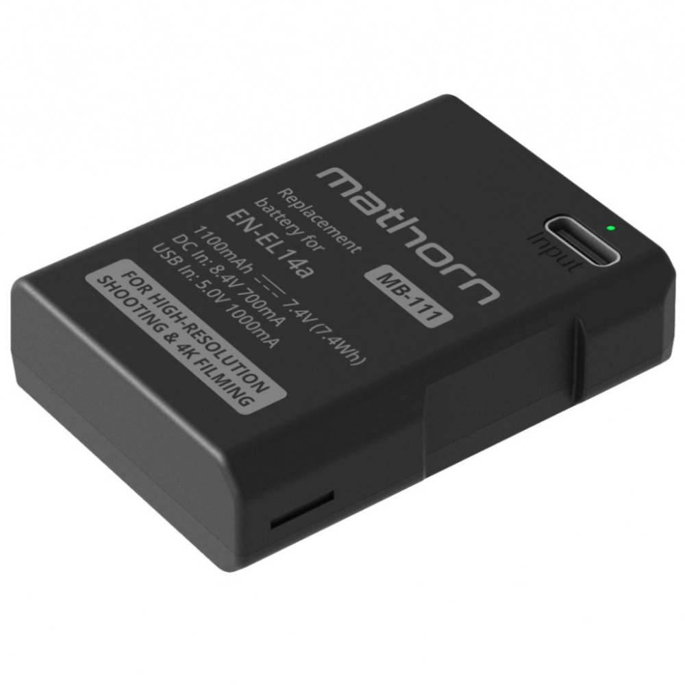 Mathorn MB-111 1100mAh USB-C for EN-EL14a