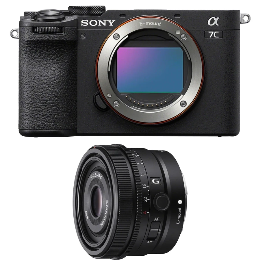 Sony A7C II body czarne + FE 40 mm f/2.5 G (SEL40F25G.SYX)