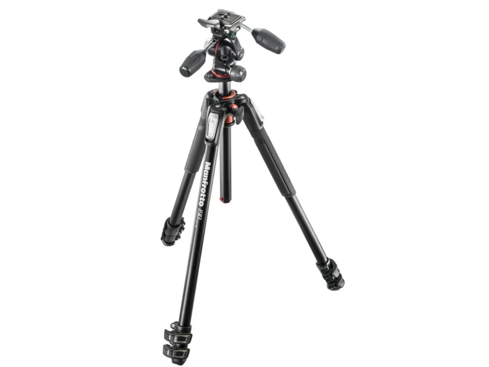 Manfrotto MK190XPRO3-3W, 3 sekcje, aluminiowy, kolumna 90 st. g�owica 3-kierunkowa MHXPRO-3W