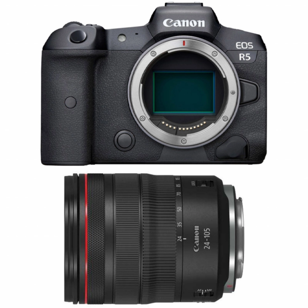 Canon EOS R5 + RF 24-105 mm f/4 L IS USM 20 rat 0% plus rabat 1500 zł na obiektyw RF