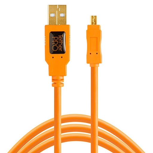 Tethertools KABEL USB 2.0 - Mini-B 8-Pin 4.6m pomara�czowy (CU8015-ORG)