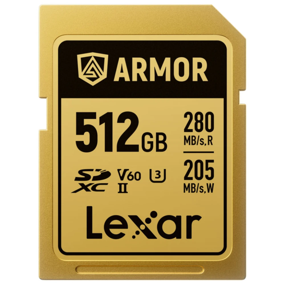 Lexar SDXC ARMOR Gold UHS-II U3, Stainless Steel, IP68 R280/W210,1TB V60