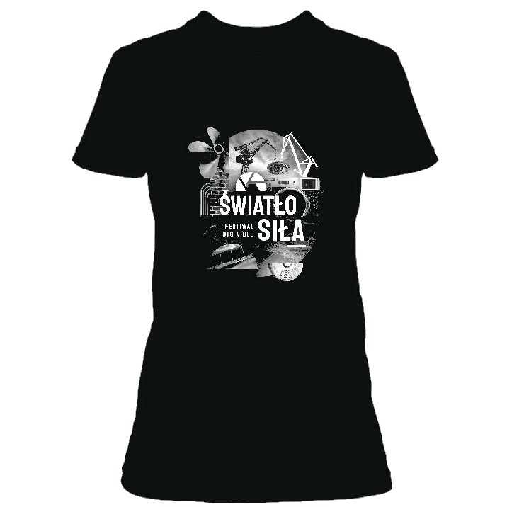 Cyfrowepl Koszulka damska czarna z grafik� �wiat�oSi�a M