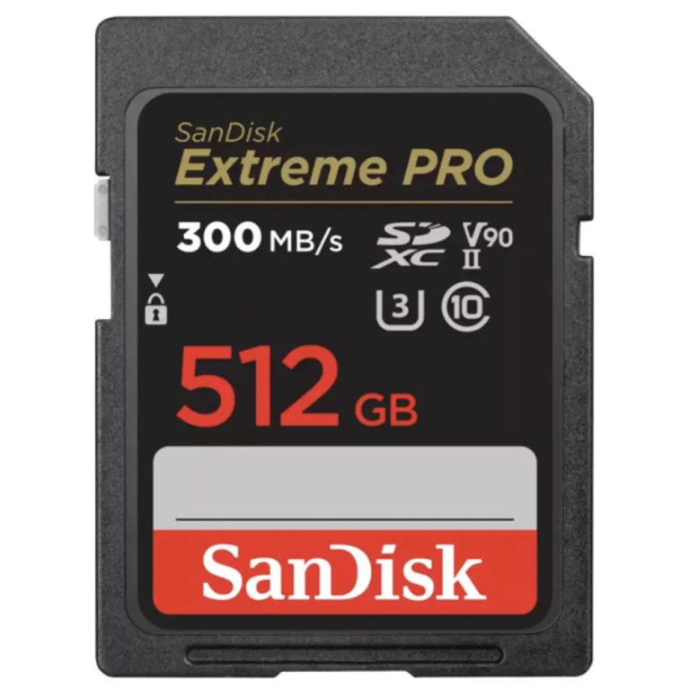 Sandisk SDXC 512 GB EXTREME PRO 300MB/s C10 UHS-II V90