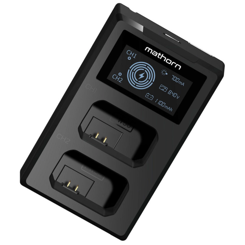 Mathorn dwukana�owa MBC-D125 USB-C do Sony NP-BX1