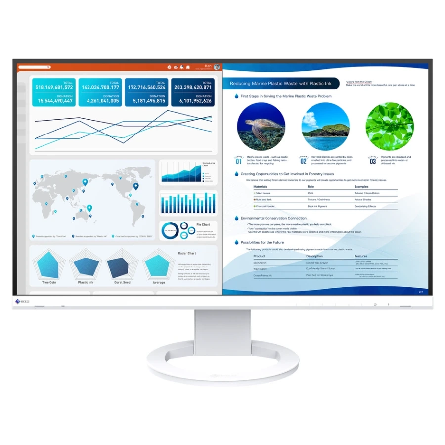 EIZO FlexScan EV2740S-WT bia�y
