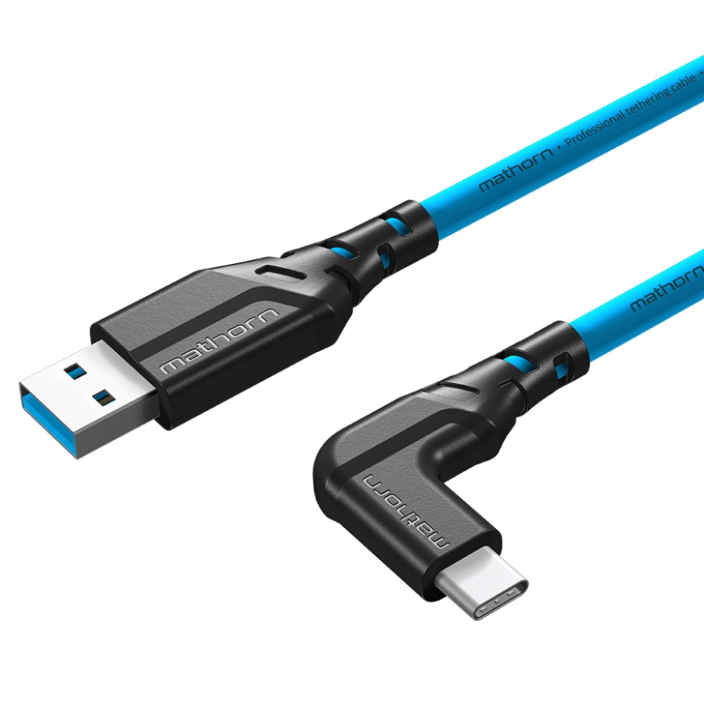 Mathorn MTC-201 USB A - USB C 2m 10Gb/s Arcticblue k�towy