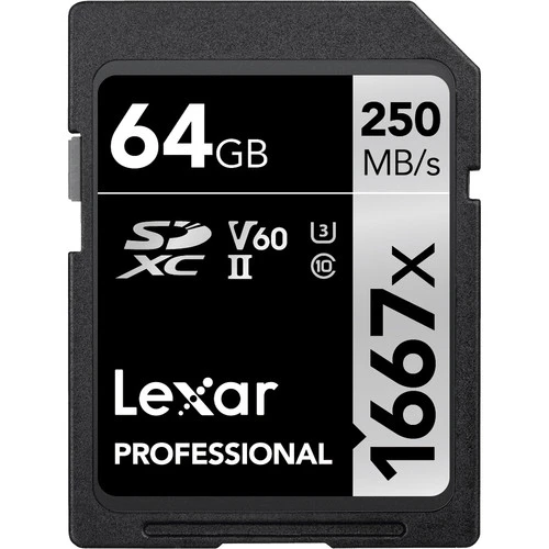 Lexar 64GB 1667x SDXC UHS-II U3 V60