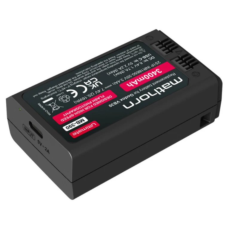 Mathorn MB-390 Ultimate 3400mAh USB-C dla Godox VB26A, VB26B, VB30