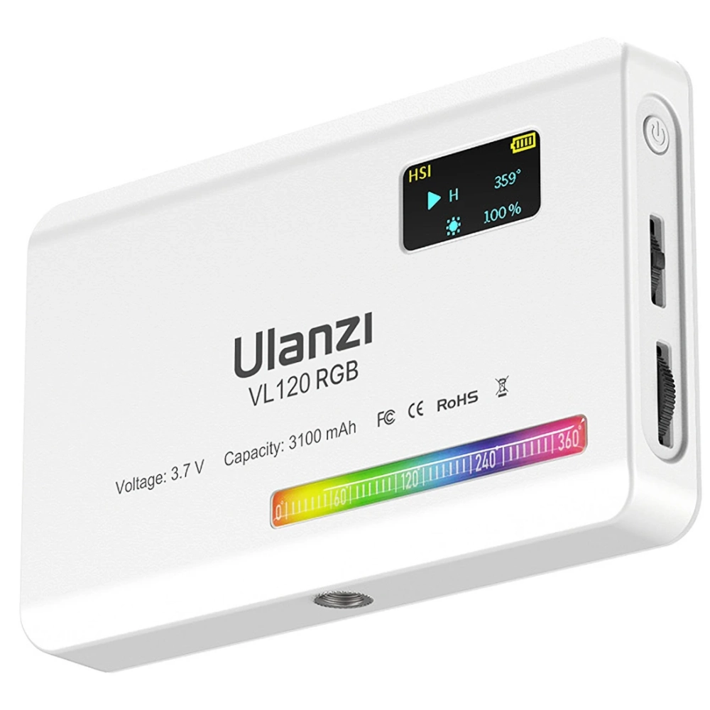 Ulanzi VL120 RGB WB 2500-9000 K biała