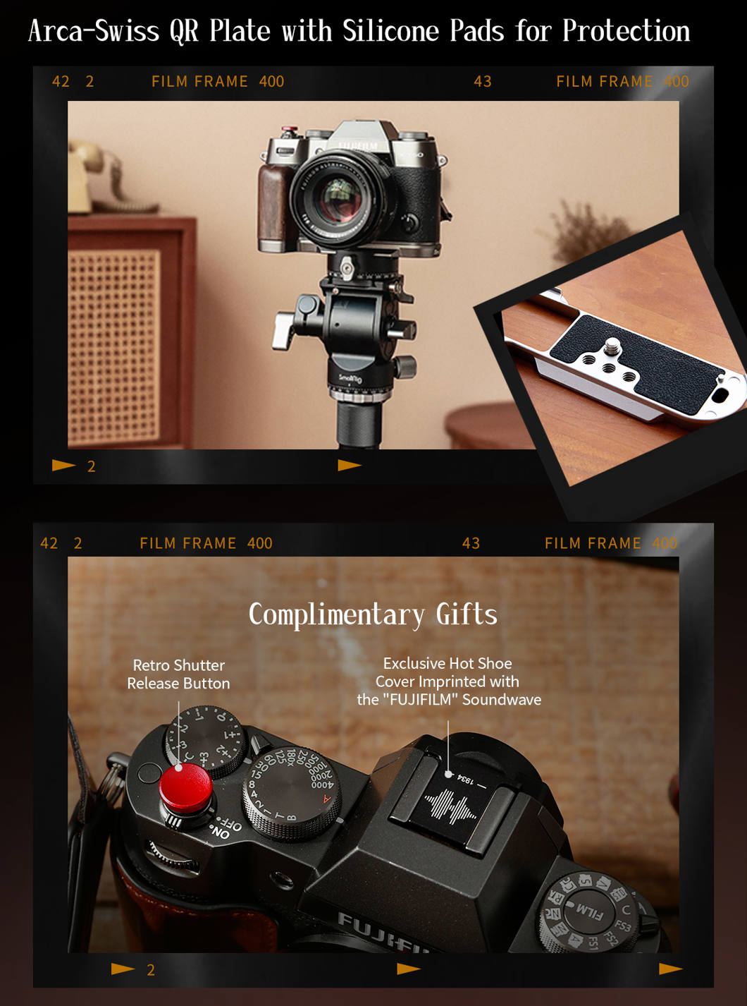 Smallrig Silicone L-Shape Grip do FUJIFILM X-T50 Silver [4713B]