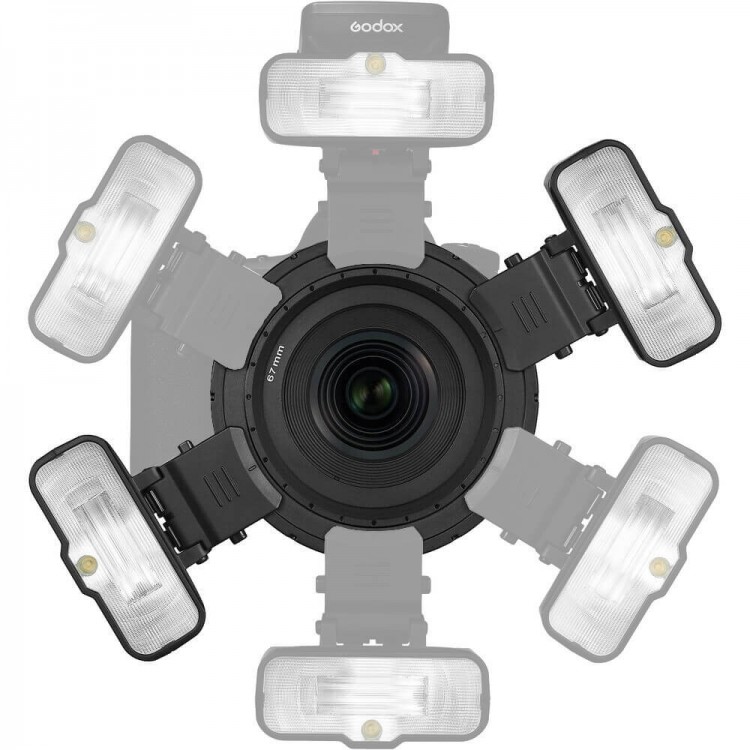 Lampa pierścieniowa Godox MF12 K2 makro zestaw