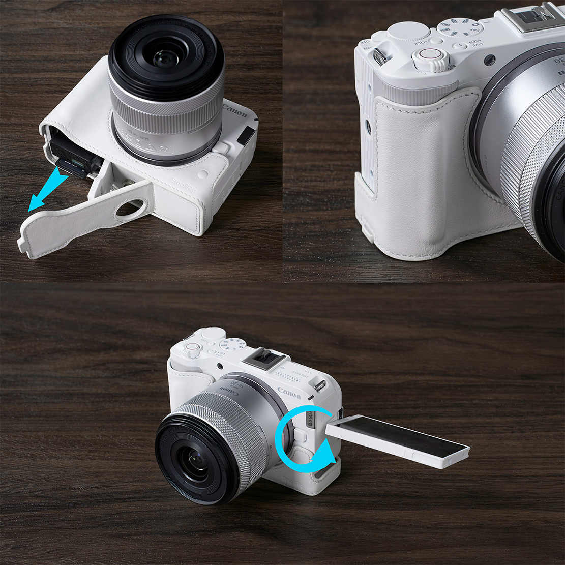 Smallrig Zestaw skórzanego pół-etui do Canon EOS R50 V, czarny [5433]