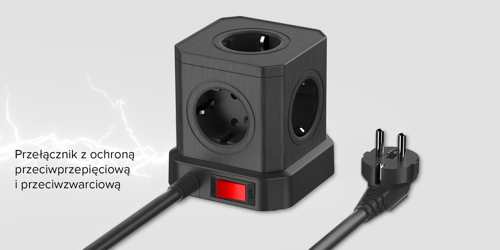 Newell Ładowarka sieciowa Newell GaN Power Cube 9w1 - czarna