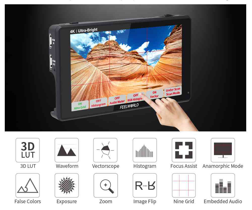 Feelworld Monitor Podglądowy LUT6 6
