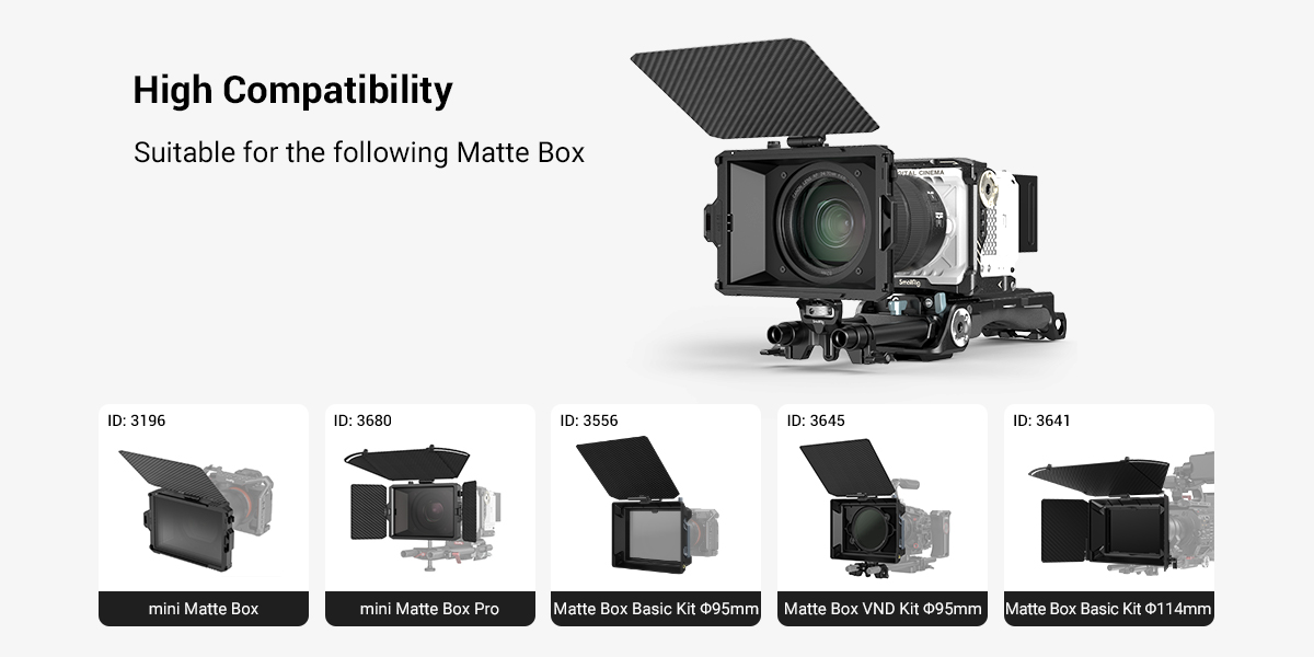 Smallrig Regulowana podpora Dual Rod Support LWS pod Matte Box [3652]