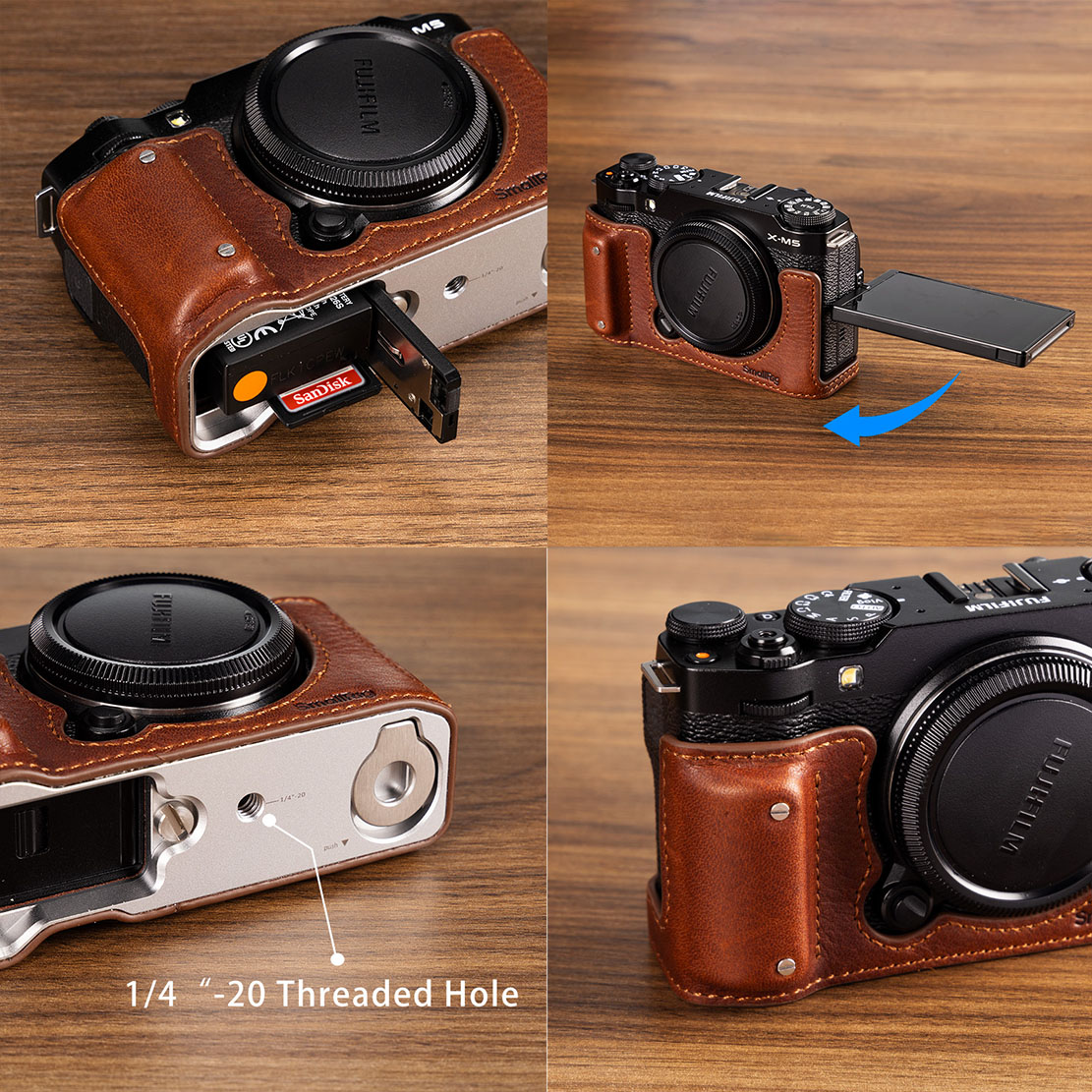 Smallrig Zestaw skórzanego pół-etui do Canon EOS R50 V, czarny [5433]