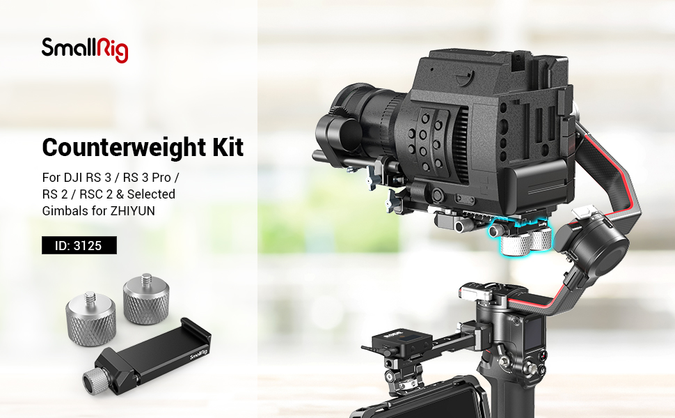 Smallrig Counterweight Kit do DJI RS 2/RSC 2 i ZHIYUN Crane 2S/3S [3125]