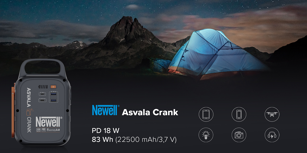 Newell Stacja zasilania Asvala Mini 220 V 24000 mAh PD 18 W